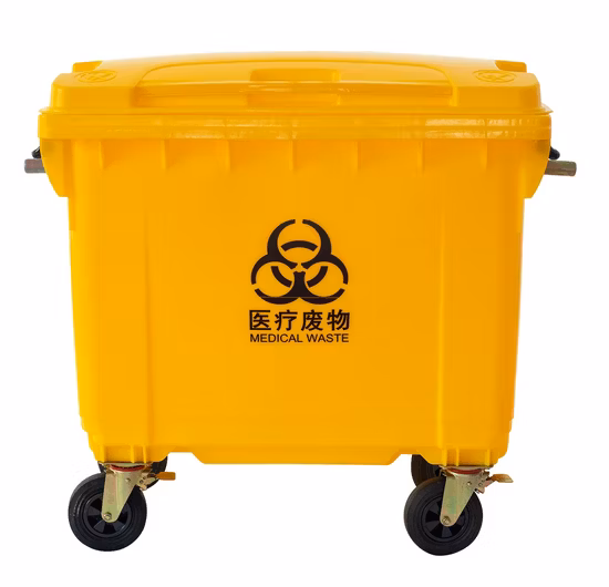 50L 100/120/240/360/660/1100 Liter HDPE Dustbin Outdoor Trash Can Waste Container Plastic Garbage Bin for Public