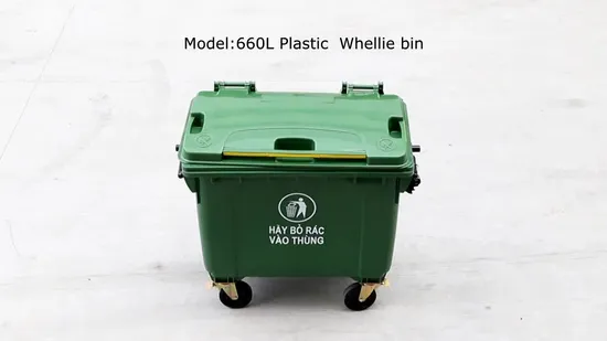 50L 100/120/240/360/660/1100 Liter HDPE Dustbin Outdoor Trash Can Waste Container Plastic Garbage Bin for Public